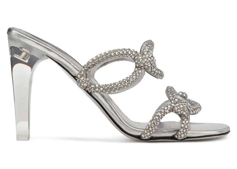 VALENTINO カラウァニ ロックスタット ホウ ティテル ハレリナ Valentino Garavani All-Over Rhinestone Sandals Crystal
