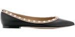 Valentino Garavani Rockstud Ballerinas Noir Rose (femme)