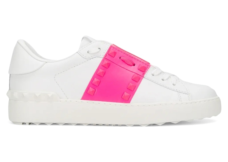 Pre-owned Valentino Garavani Garavani Rockstud Untitled (women's) Sneakers In White/pink