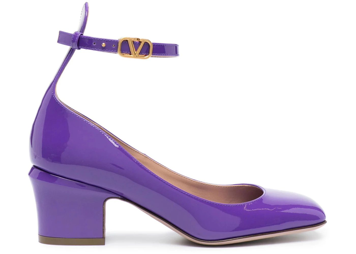 Valentino Garavani Tan-Go Patent Leather Pumps Purple (Women's