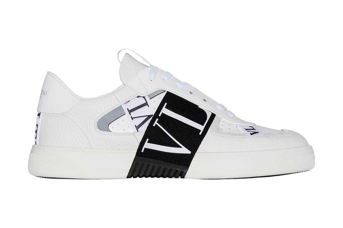 Pre-owned Valentino Garavani Vl7n Sneaker Low Top White Black Grey In White/black/grey