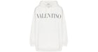 Valentino Logo Oversized Hoodie White/Black
