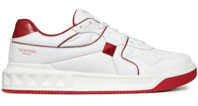 Valentino One Stud Low-Top White Red