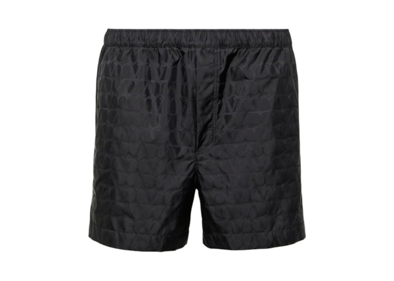 Valentino Optical V Mid-Rise Swim Shorts Navy