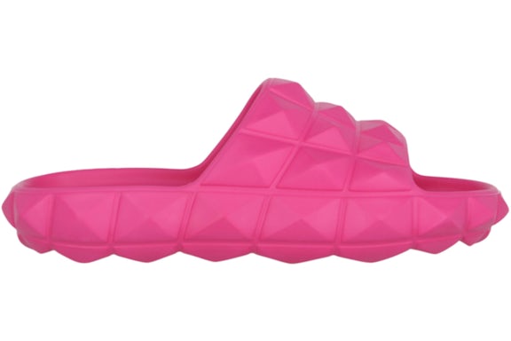 Valentino Roman Stud Turtle Slide Sandal Fuchsia (Women's)