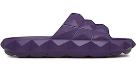 Valentino Roman Stud Turtle Slide Sandal Purple