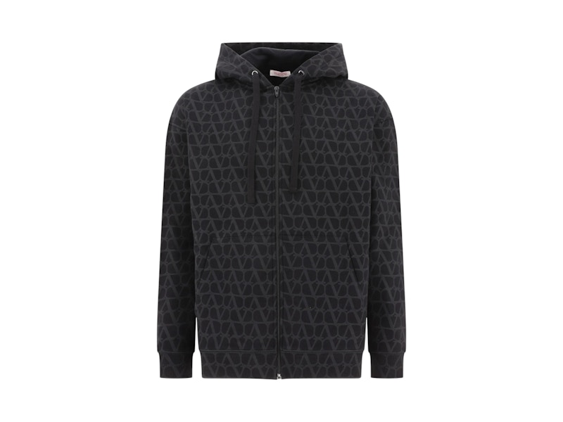 Valentino Toile Iconographe Zip Hoodie Navy メンズ - JP