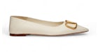 Valentino V Logo Signature Ballerina Flat Ivory (Women's)