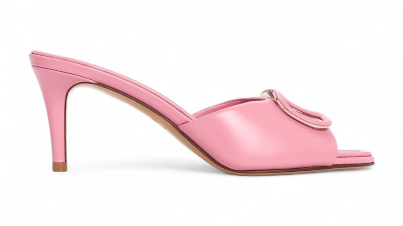 Valentino V Logo Signature Sandal Pink (Women's) - S0EL1MZF