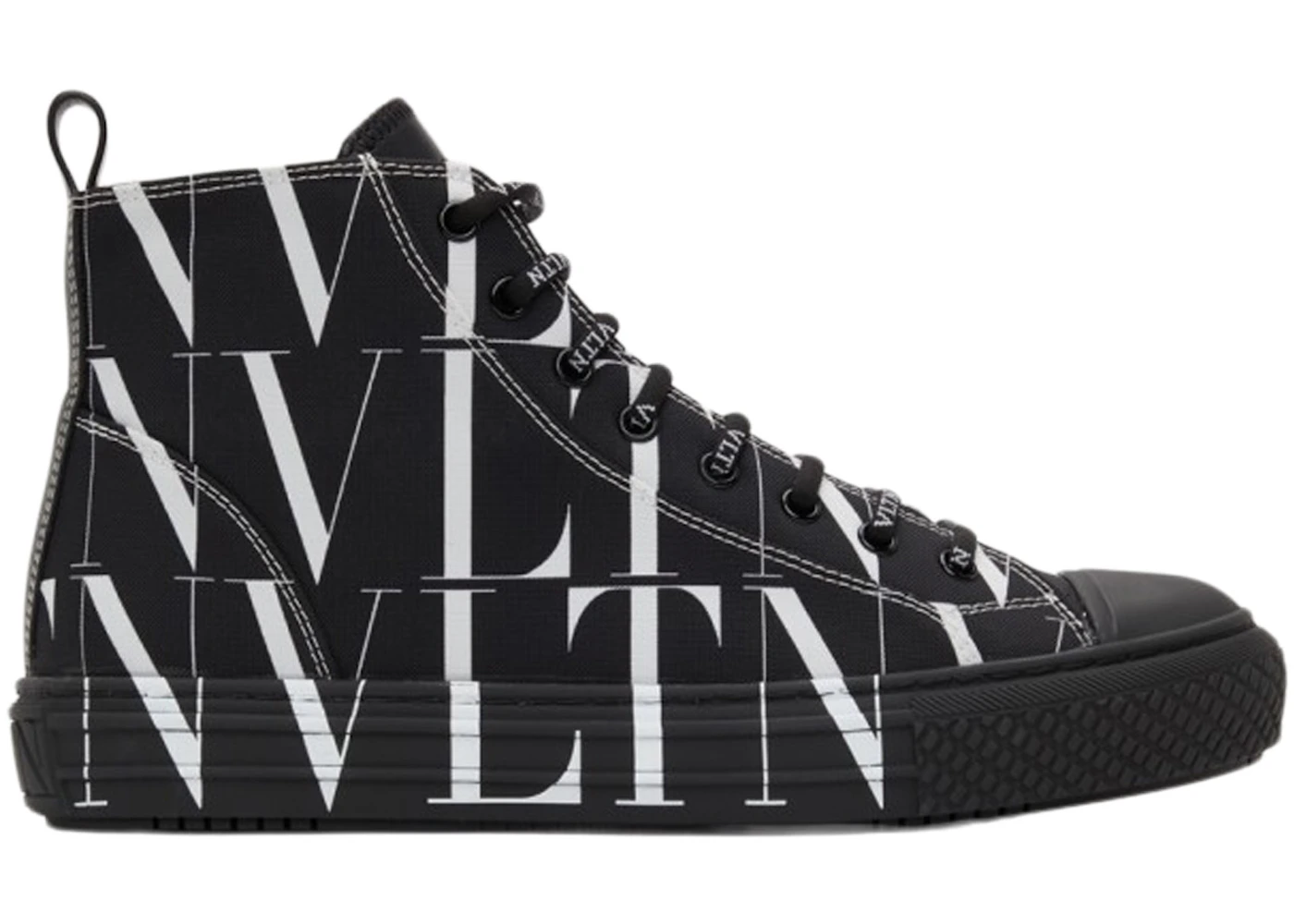 Valentino VLTN Giggies High Top Black White Men's - UY2S0D51JKY - US