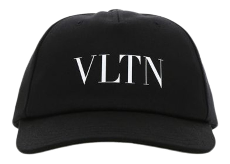 Valentino VLTN Logo Cotton Baseball Cap Black/White Men's - US