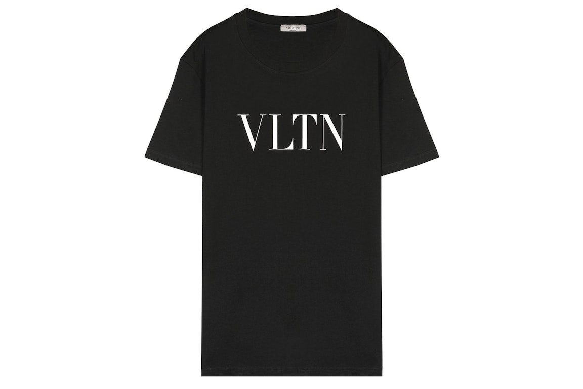 Pre-owned Valentino Vltn Print T-shirt Black/white
