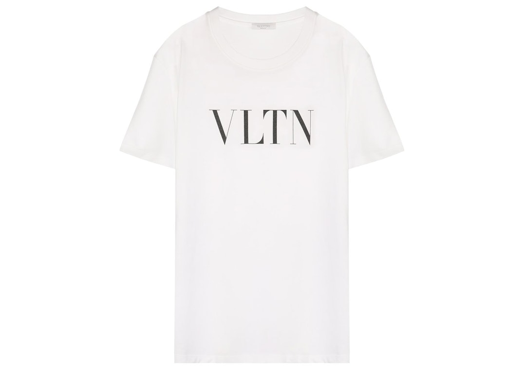 Pre-owned Valentino Vltn Print T-shirt White/black