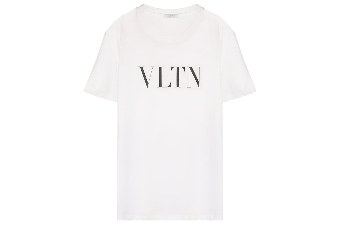 Pre-owned Valentino Vltn Print T-shirt White/black
