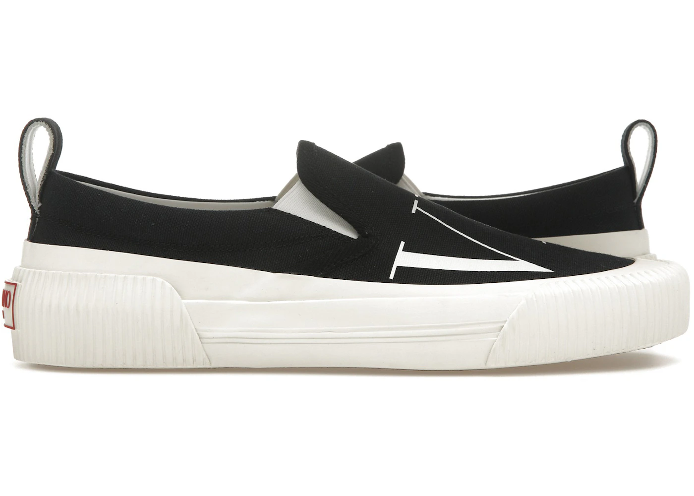 Valentino Vltn Slip On Negro Blanco Hombre 2Y2S0G77-VPZ-0NI US