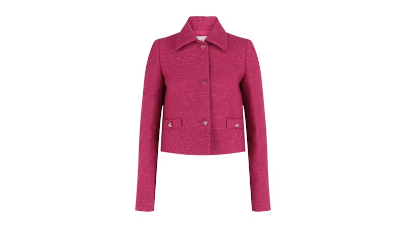 Valentino - Giacca corta da donna in lana e tweed, colore: Full/Rosa