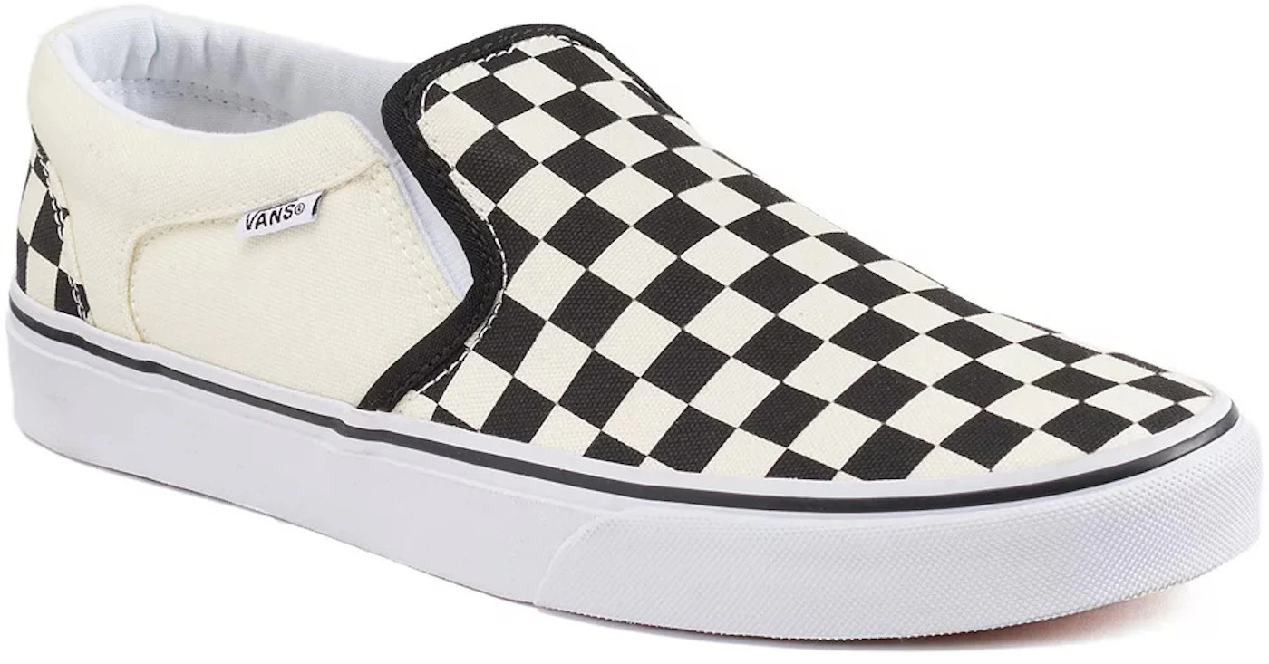 Vans Asher VN000VOSAPK Womens Black/White Checkboard Skate Shoes