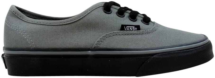 black leather vans with black sole