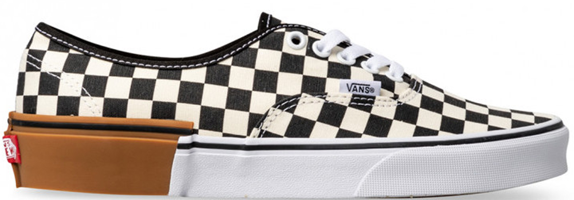 vans authentic checkerboard gum sole