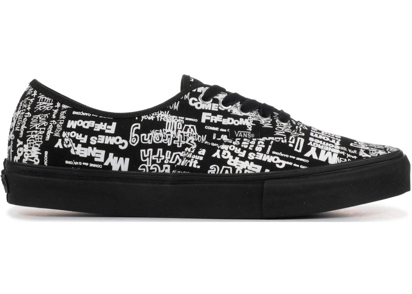 スニーカー Vans Authentic Comme des Garcons Black Heel Tab Vans Authentic Comme des Garcons Black Message Men's