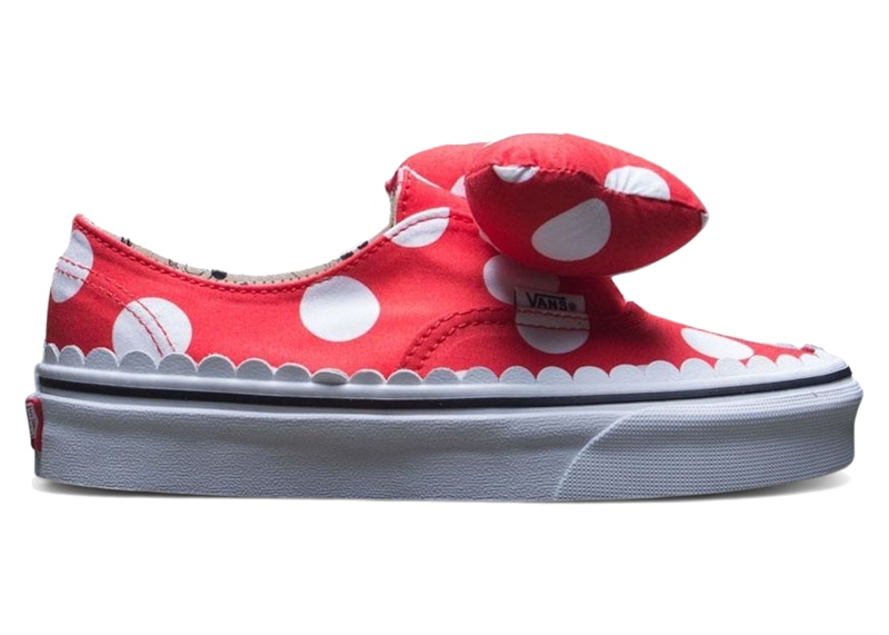 Pre-owned Vans Authentic Gore Disney Minnies Bow (women's) Sneakers In Minnie's Bow/true White