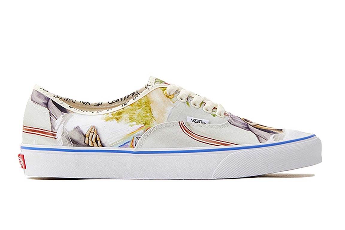 Pre-owned Vans Authentic Otw Gallery N. Kostechko All Over Print In White/blue/yellow