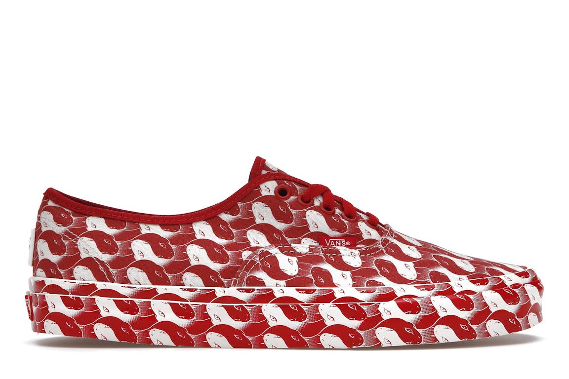 Click to view more detailed imagery on our partner's website Pre-owned Vans Authentic Opening Ceremony Red Snake In Red/true White