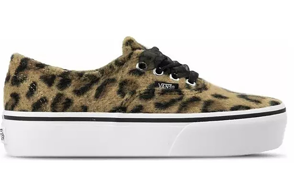 Vans authentic top leopard platform sneakers