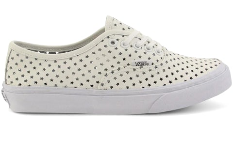 Vans Authentic Slim Perf Stars White (Women's) VN0XG6ITV US