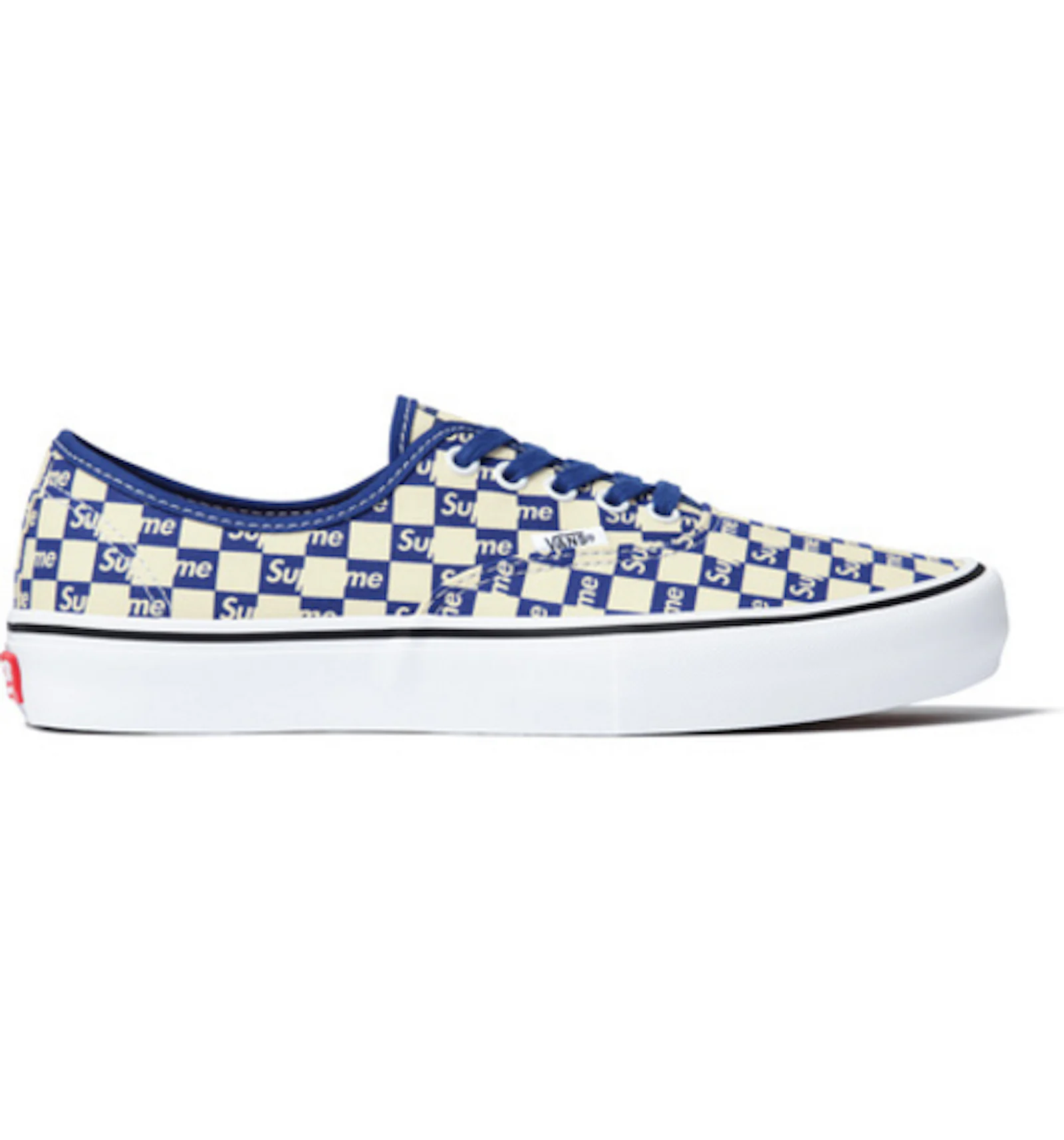 Blue vans top with checkers
