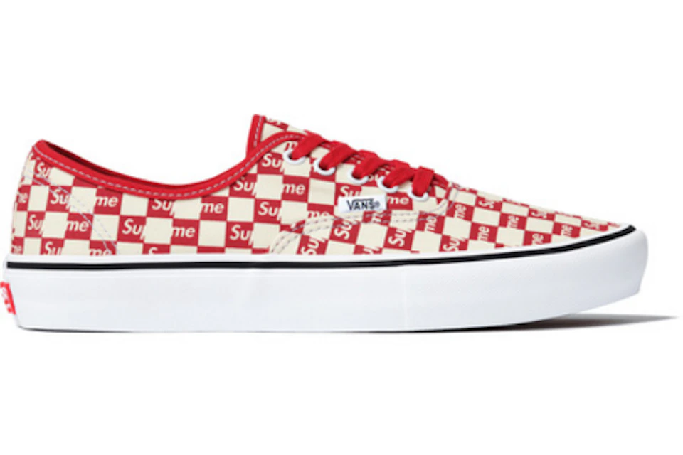 module Psychologically animal Vans Authentic Supreme Red Checker Logo - VN000Q0DJLY - US