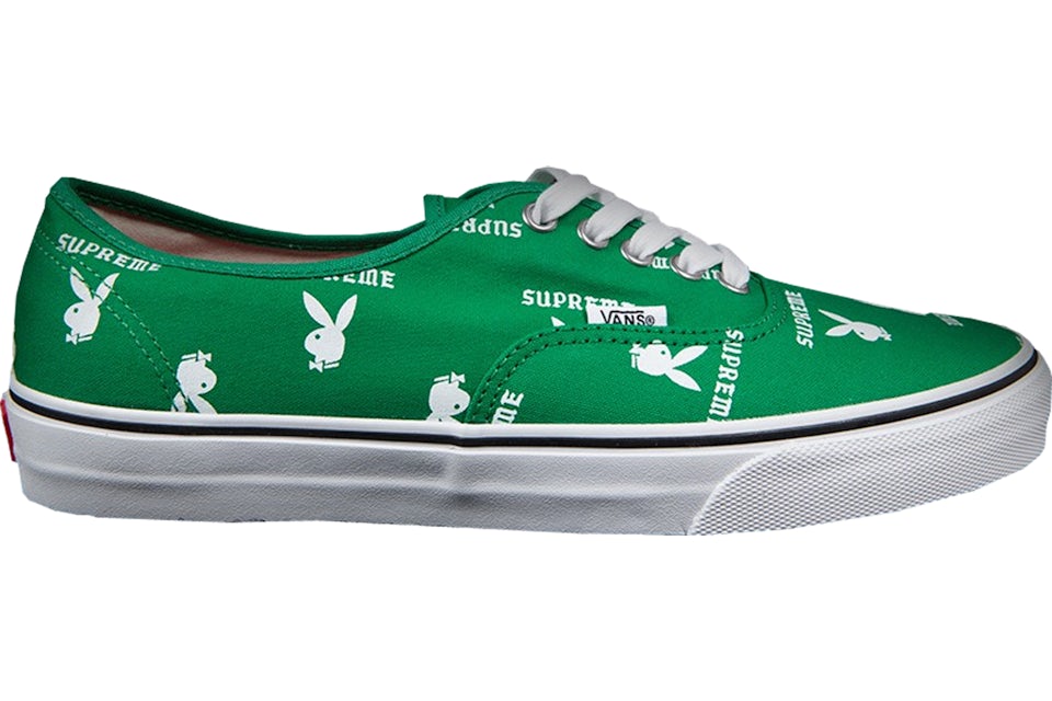 Vans Authentic Supreme x Playboy Green Men s VN OQODD7N GB