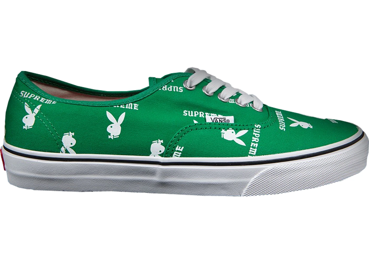 Vans Authentic Supreme x Playboy Green Men's - VN-OQODD7N - US