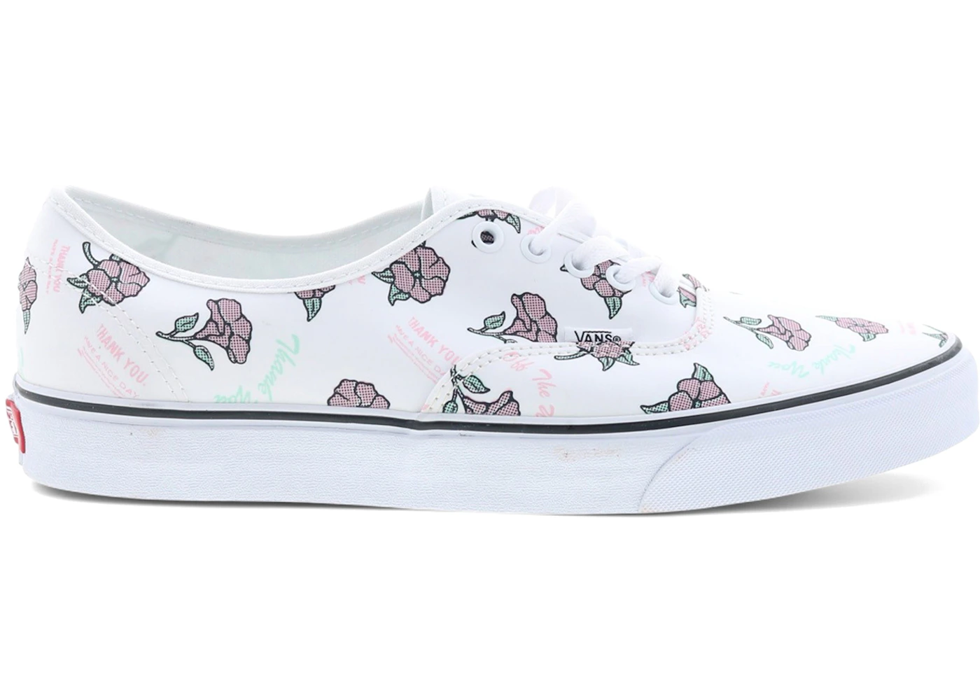 Vans Authentic Thank You Floral Print True White Men's