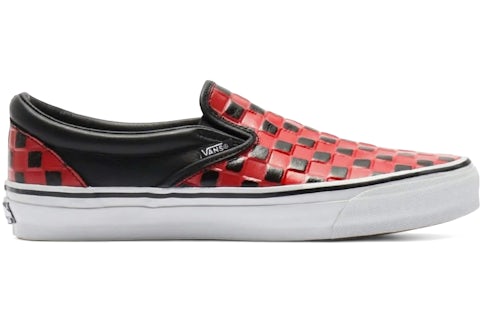 Vans Classic Slip-On 98 Vibram Checkerboard Red Black Men's