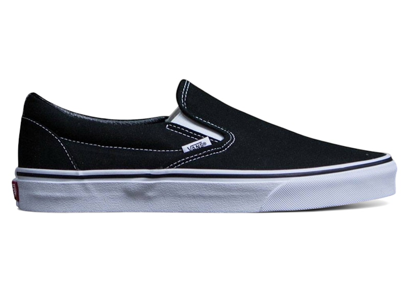 Pre-owned Vans Men's Classic Slipon Sneakers In Black/white