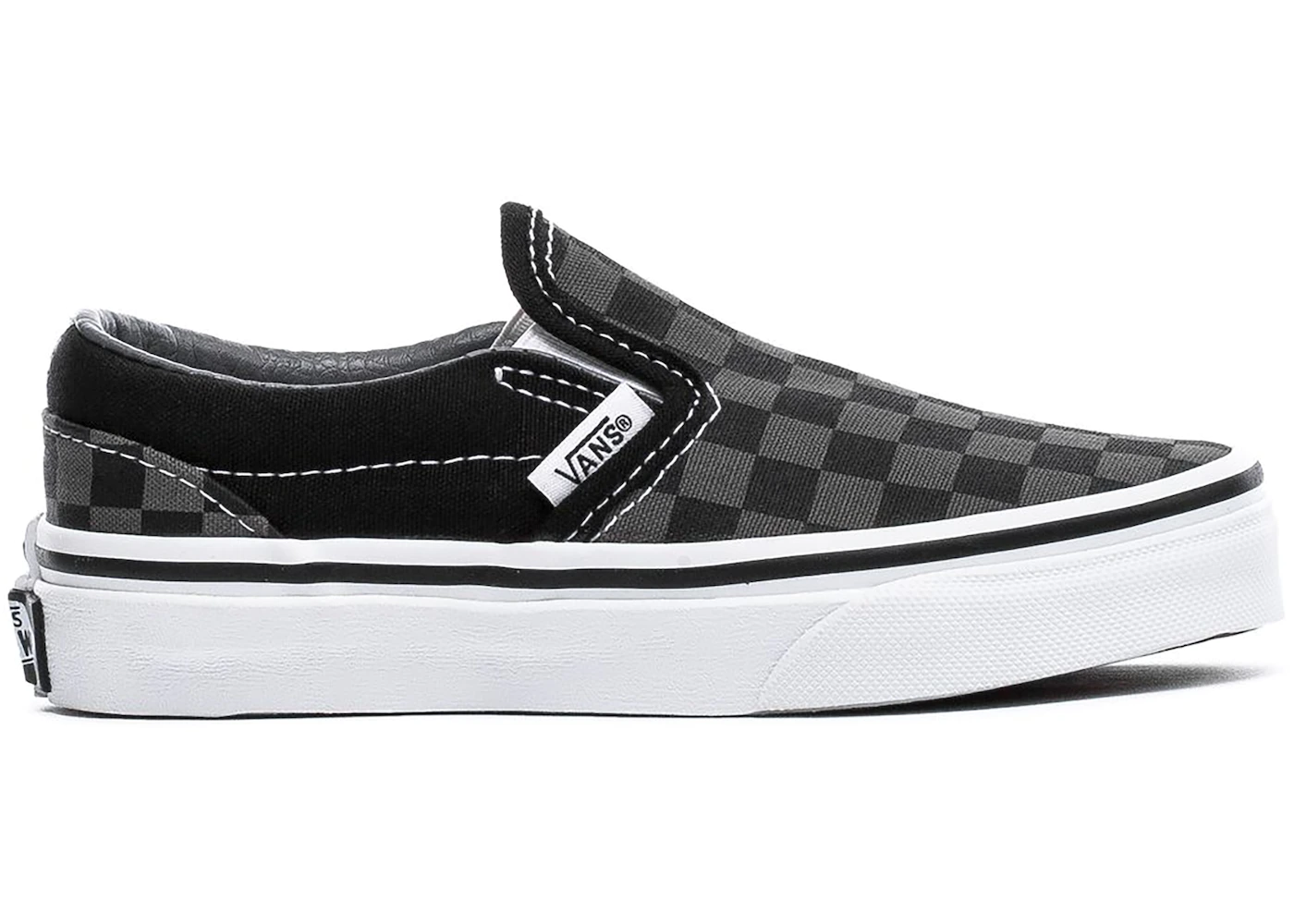 Vans Classic Slip-On Checkerboard Pewter (PS) Kids' - VN000ZBUEO0 - US