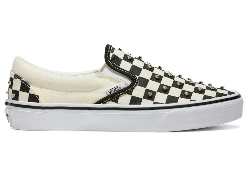 Vans Classic Slip-On Checkerboard Rhinestone Zwart