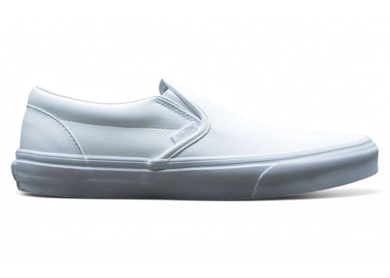 Vans Tumble Slip On White Leather Vans Classic Slip-On Classic