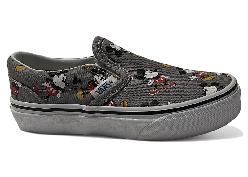 Pre-owned Vans Classic Slipon Disney Mickey Mouse Sneakers In Frost Grey