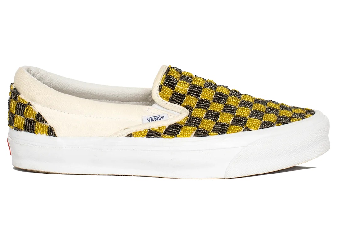 Pre-owned Vans Classic Slip-on Lx One Block Down Caution In Yellow/black/white