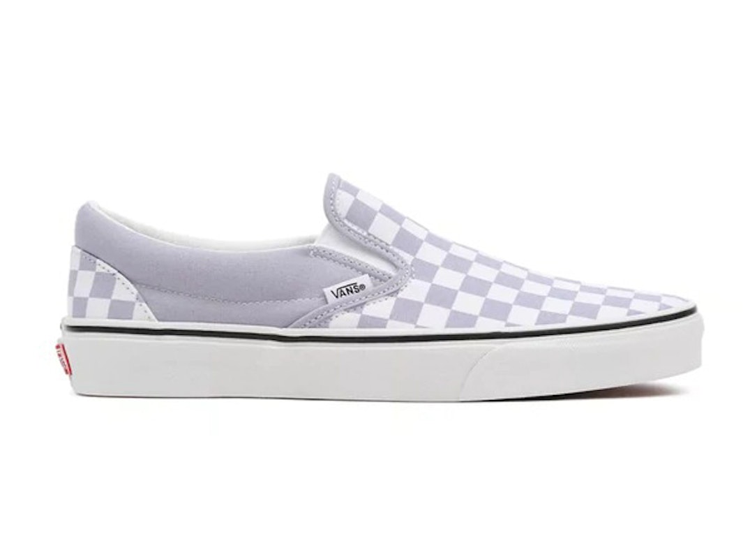 Pre-owned Vans Classic Slip-on Languid Lavender Checkerboard In Languid Lavender/true White