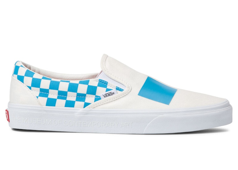 Vans slip on pro checkerboard cheap blue