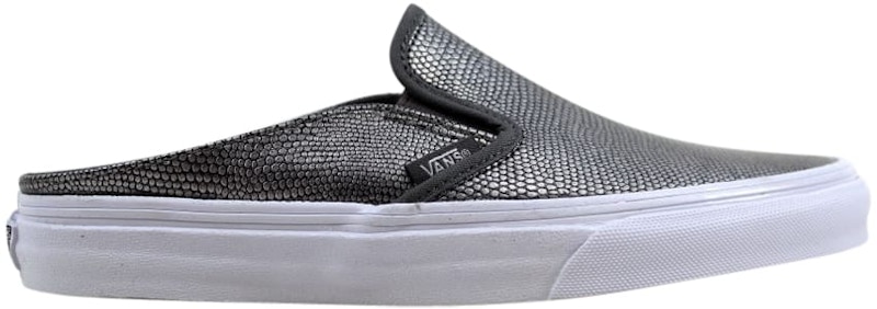 Vans Classic Slip On Mule Embossed Leather Grey Men s