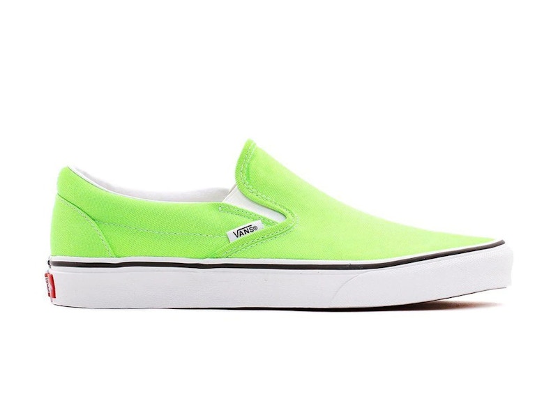 Neon green checkered vans best sale