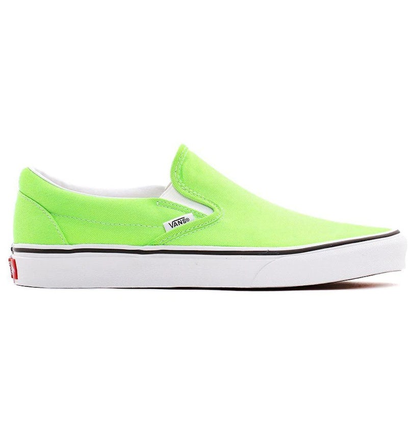 Vans Classic Slip Lime Green Vans Checkered Light Green Checkered