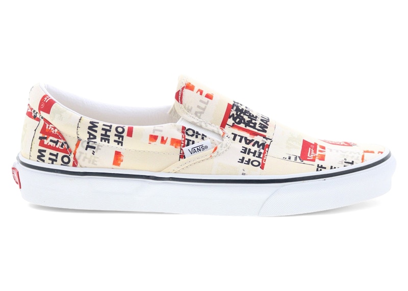 Pre-owned Vans Men's  Classic Slipon Packing Tape Sneakers In Blanc De Blanc/true White