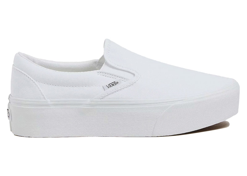 Pre-owned Vans Men's  Classic Slipon Stackform Sneakers In White