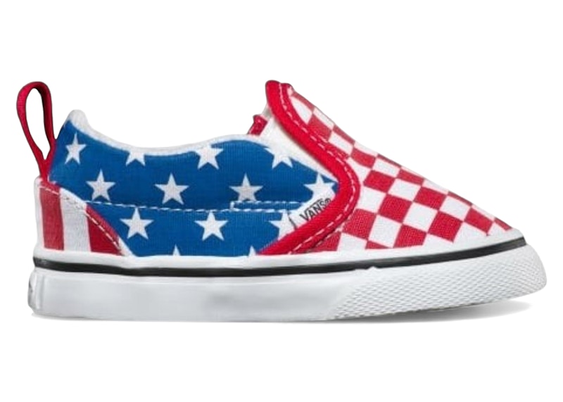 Pre-owned Vans Classic Slipon V Stars And Stripes Sneakers In Red/white/blue In Multi