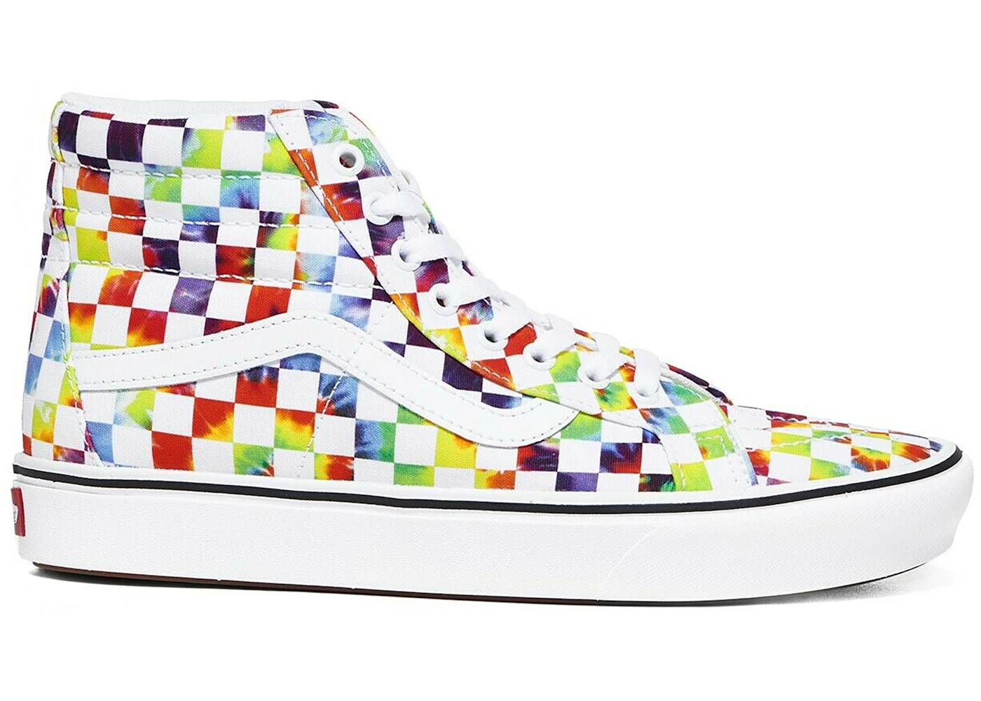 Tie dye 2025 checkered vans
